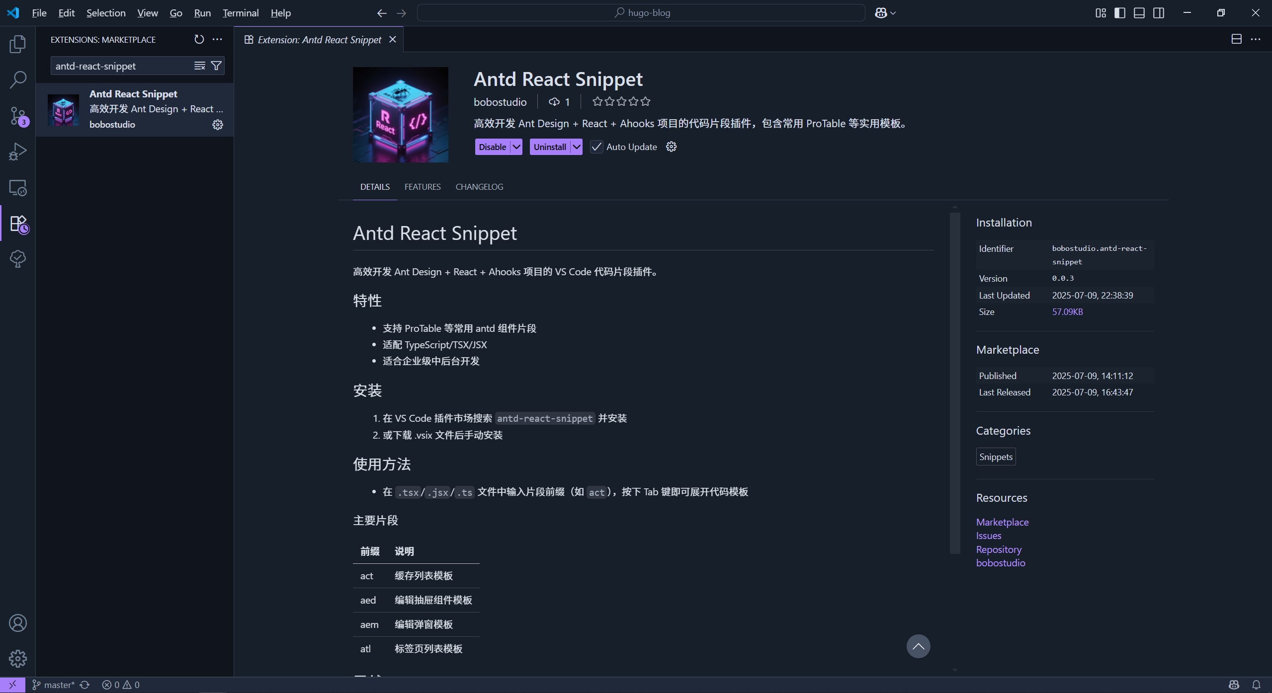 Antd React Snippet